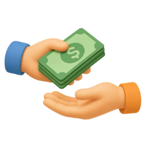 폰테크 현금 지급 단계 아이콘