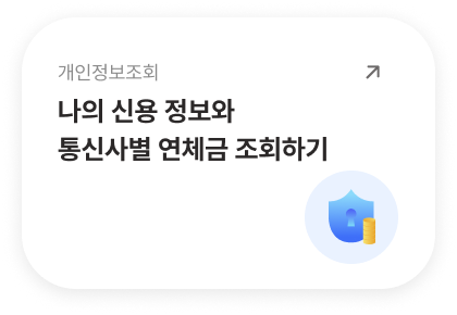 폰테크 이용 전 신용정보 조회 사이트 바로가기 아이콘
